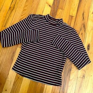 Active USA Multicolor Striped Turtleneck
